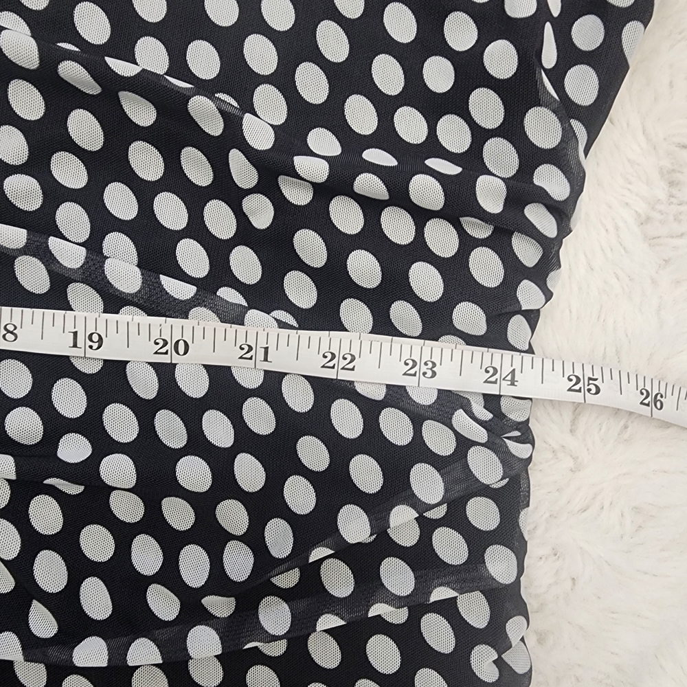 Zara Black and White Polka Dot Long Sleeve Maxi Dress - Picture 5 of 16